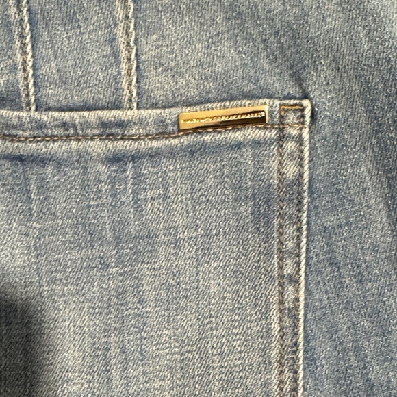 NWOT White House Black Market Blue Jeans with Tweed Waistband Details - Picture 9 of 11